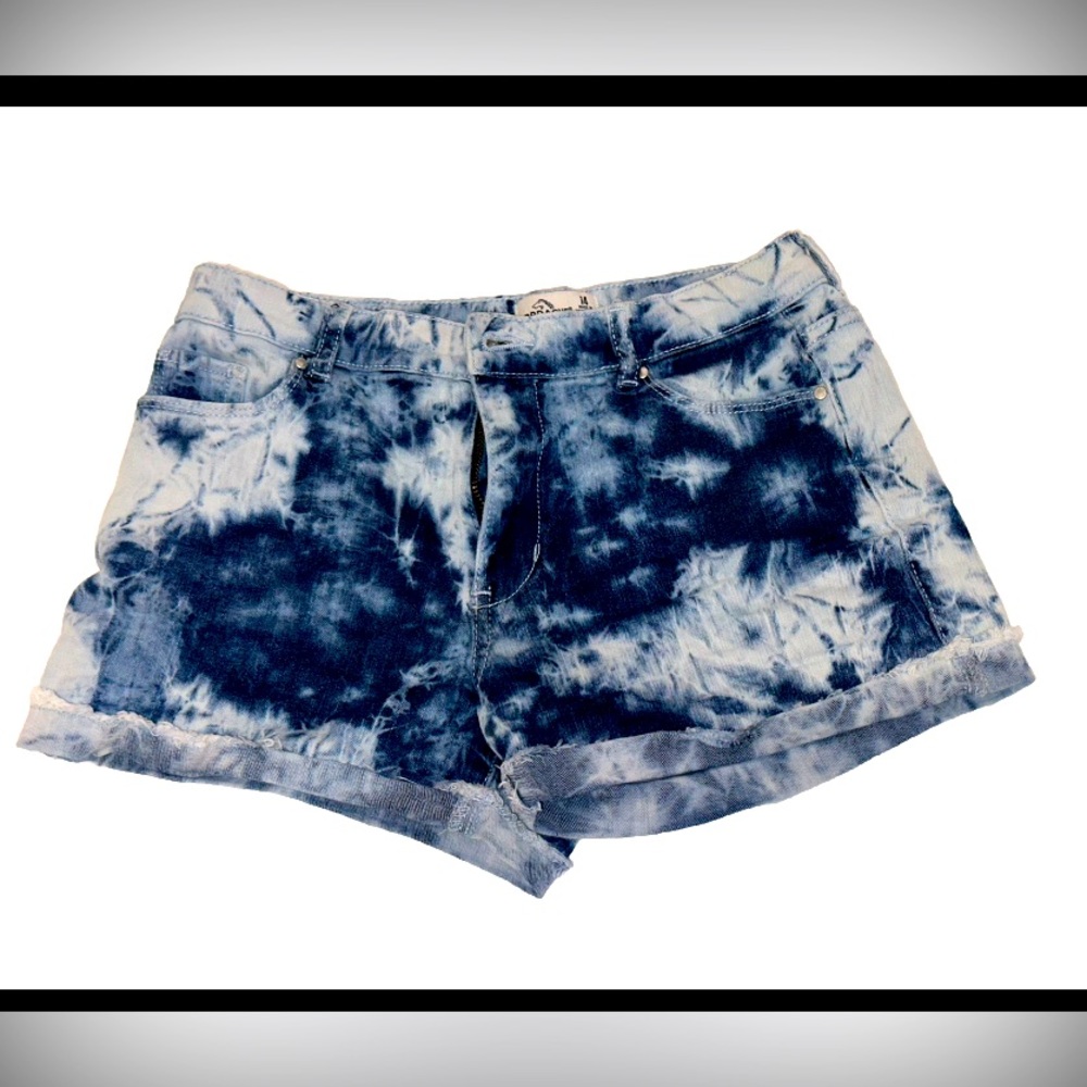 JORDACHE Acid Wash Blue Denim Jeans Shorts Girls Size 14.  Adjustable